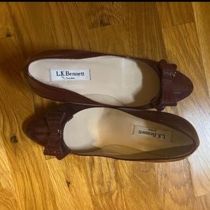 L.K. Bennett burgundy heels